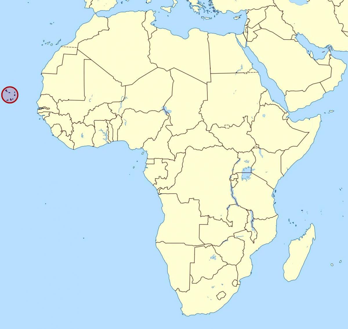 карта Каба-Вэрдэ размяшчэнне на карце 